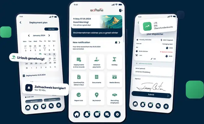 stazzle connect App: Einsatzplan und Zeiterfassung auf dem Smartphone